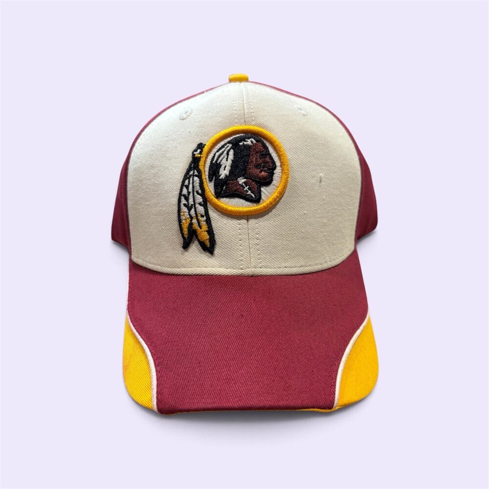 Washington Redskins NFL Team Apparel Adjustable Hat Burgundy Cream Gold